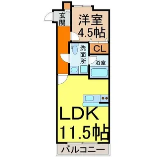 ヴァリエ東別院【4階】の間取り