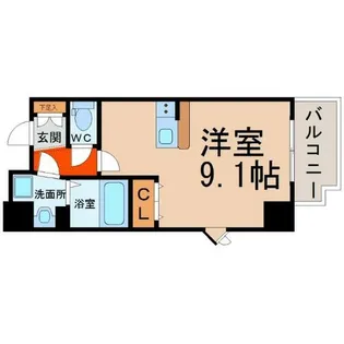 パルティール鶴舞【8階】の間取り