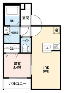 アエスタース【2階】の間取り