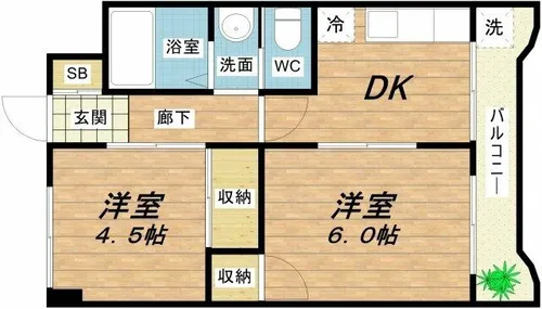 青山ハイツ【6階】の間取り