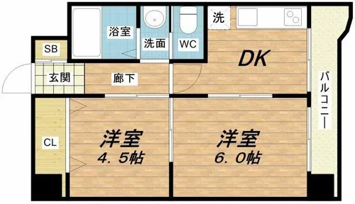 青山ハイツ【7階】の間取り