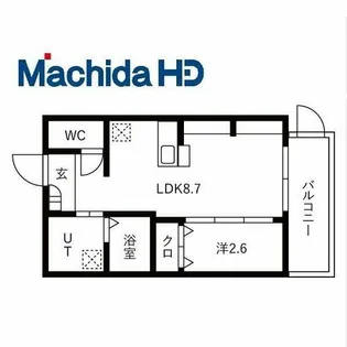 1LDKの間取り画像