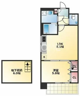 ZEUS月光【5階】の間取り