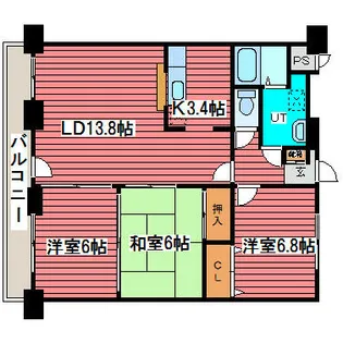 イーストセンタービル【507号室】の間取り
