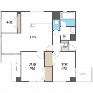 シック薬院【6階】の間取り