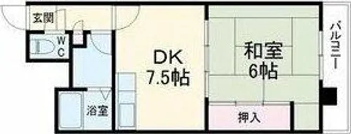 アメニティ雁道【2階】の間取り