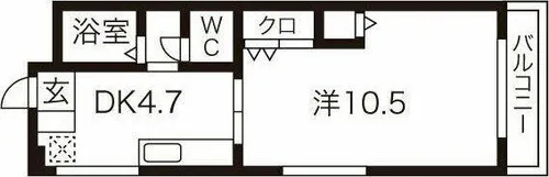 ヴィレッヂ本願寺【1階】の間取り