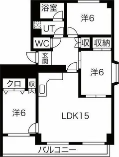 南山ハイツ【3階】の間取り