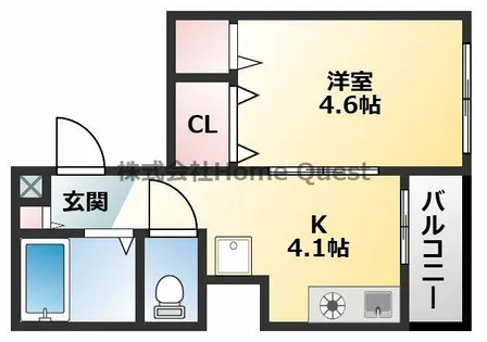 サンシャイン八戸ノ里【2階】の間取り