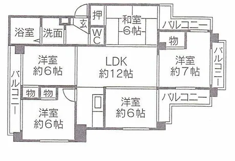 福岡県久留米市東櫛原町【マンション】の間取り