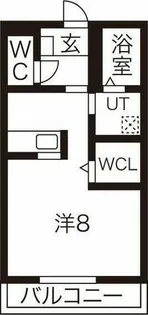 ジュネス八ツ面A棟【104号室】の間取り