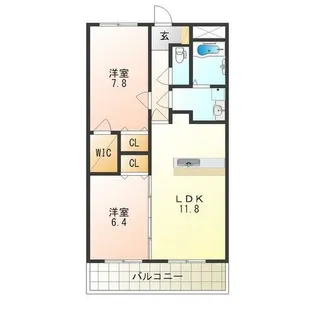 グレイスコート【1階】の間取り