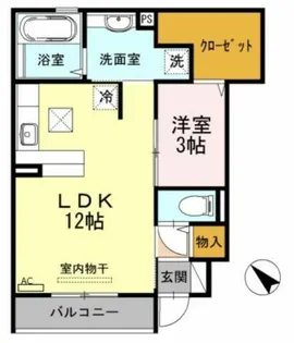 ルーニィー船橋【1階】の間取り