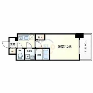 エスリードレジデンス大阪谷町ザ・マークス【2階】の間取り