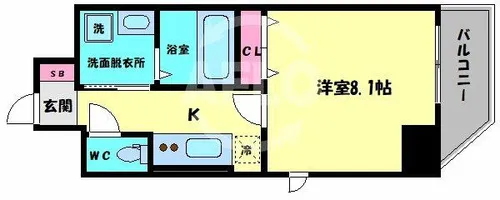 Gran Pino内淡路【9階】の間取り