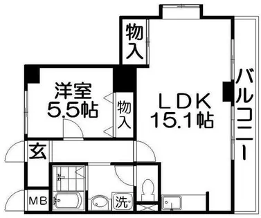 豊栄マンション【5階】の間取り
