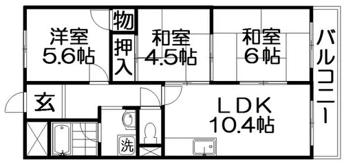 第三林ビル【5階】の間取り