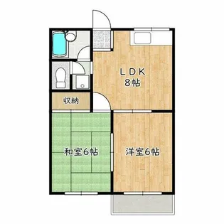 メゾンサナダ【2階】の間取り