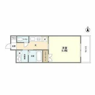 エルメディオ千種【9階】の間取り