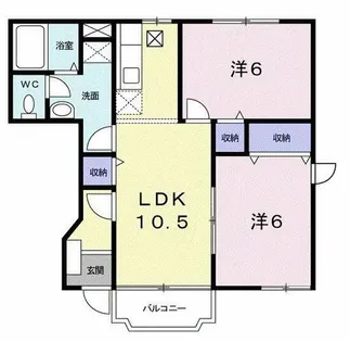 ブリッサ日高Ⅱ【1階】の間取り