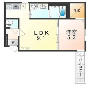 フジパレス春木駅北Ⅰ番館【3階】の間取り