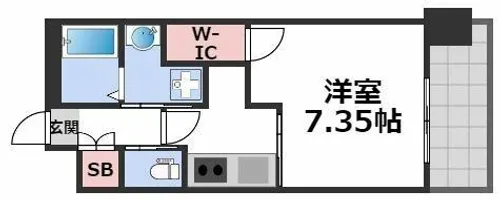 アプリーレ南堀江【7階】の間取り