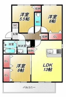 3LDKの間取り画像