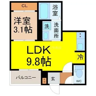 REGALEST黄金(コガネ)【2階】の間取り