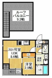 GRANDTIC青山【2階】の間取り