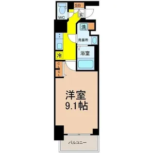 CREST TAPP新栄【14階】の間取り