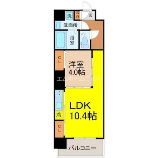 THE CROSS(ザ・クロス)【11階】の間取り