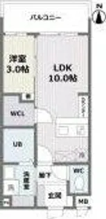 エフパルク大橋Ⅱ【205号室】の間取り