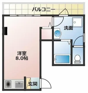 駅前ハイツ【2階】の間取り