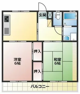 コスギハイツ【205号室】の間取り