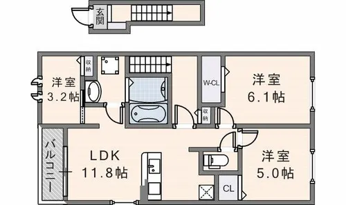 サンリットシャイニング【203号室】の間取り