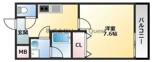 アルベージュ八戸ノ里Ⅰ番館【1階】の間取り