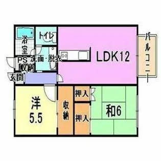 俊徳道ハイツ【201号室】の間取り