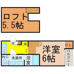 ハーモニーテラス長筬町II【2階】の間取り