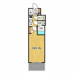 プライムアーバン御堂筋本町【15階】の間取り