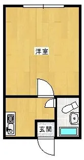 ヒルズアベニューさくら【1階】の間取り