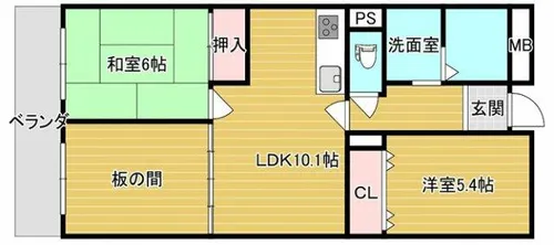 アメニティ阿倍野【4階】の間取り