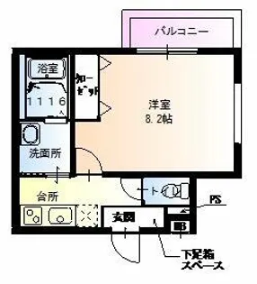 フジパレス遠里小野Ⅰ番館【301号室】の間取り