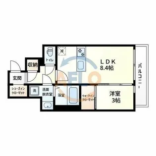 エスリードレジデンス大阪天王寺【11階】の間取り