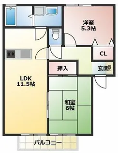 グッディー古都里【1階】の間取り