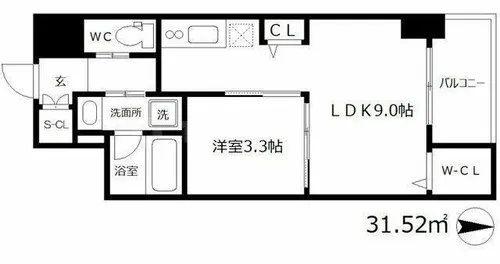 セレニテ本町グランデ【6階】の間取り