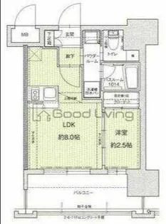 ドゥーエ赤坂【5階】の間取り