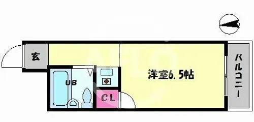 ラパンジール恵美須4【8階】の間取り