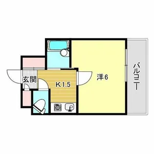 ホワイエ甲子園【1階】の間取り