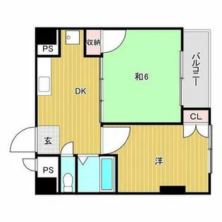 マブランシェット弦月【6階】の間取り