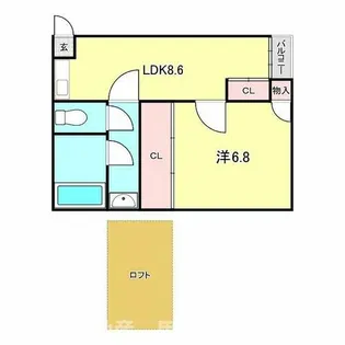 平和マンション【4階】の間取り